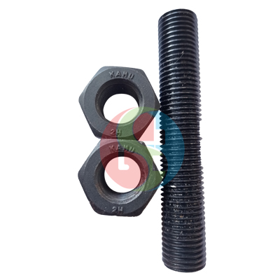 Stud Bolt A193 Grade B7 And Hex Nut A194 Black Full Threaded